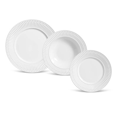 Aparelho de Jantar Café e Sobremesa Ravenna Roma 61089 - 20 Peças Porto Brasil Branco
