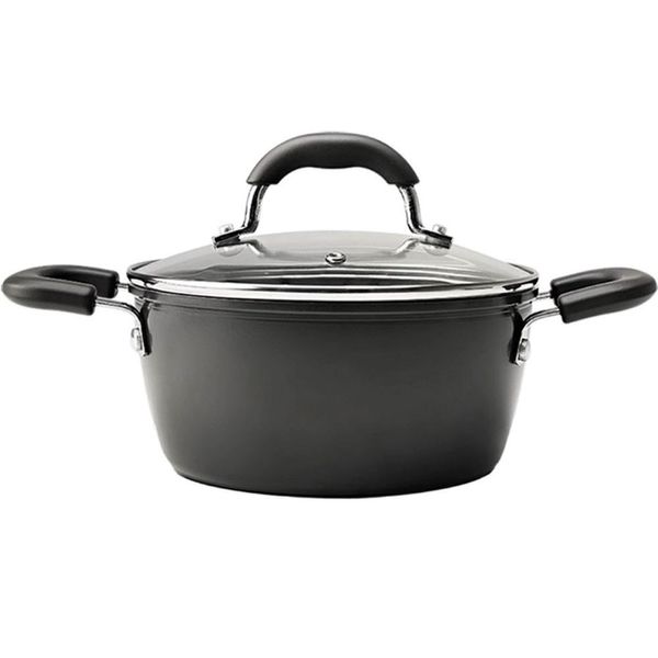 Caçarola Tampa de Vidro Select Antiaderente 24CM Brinox Preto