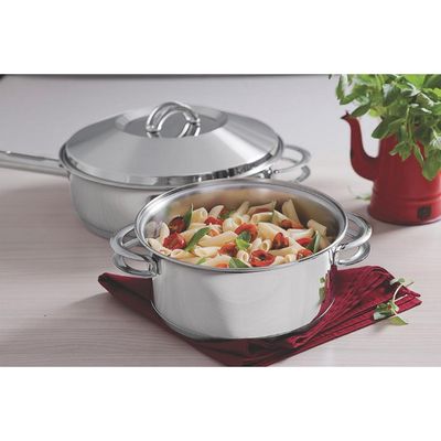 Caçarola Rasa Tramontina Solar Inox - 20cm Inox