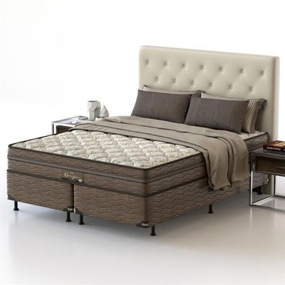 Cama Box Queen Size Probel Óregon com Euro Pillow e Molas Prolastic 62x158x198 cm n/a