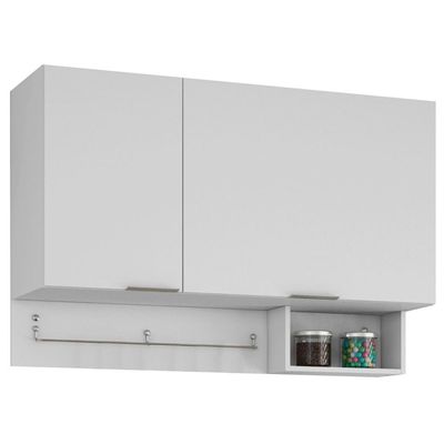 Cozinha Bartira Rubi com 6 Portas, 5 Gavetas e 4 Prateleiras - 4 Peças Branco
