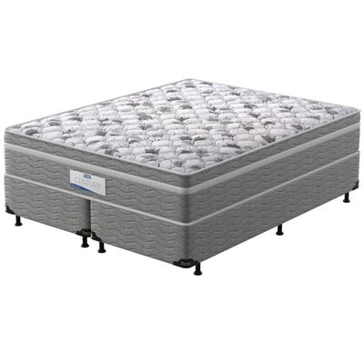 Cama Box Queen Size Probel Century D28 com Molas Pocket e Pillow Euro 70x158x198cm n/a