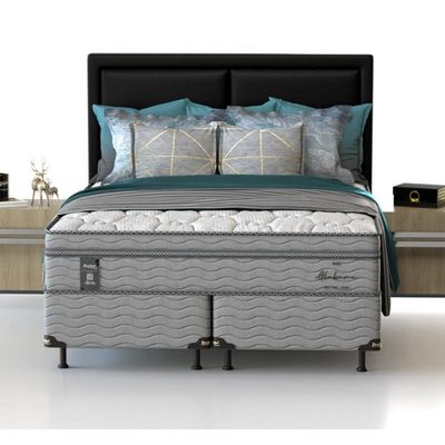 Cama Box Queen Size Probel Alabama com Euro Pillow e Molas Ensacadas 68x158x198 cm n/a