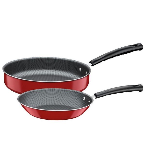 Conjunto de Frigideiras Tramontina Versalhes com Revestimento Antiaderente Interno Starflon T1 2 Peças Vermelho