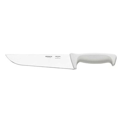 Faca 8 para Açougue Brinox Precision em Aço Inox e Polipropileno Branco com Inox