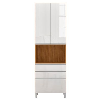 Paneleiro Amazonita com 3 Gavetas e 2 Portas Bartira Damasco