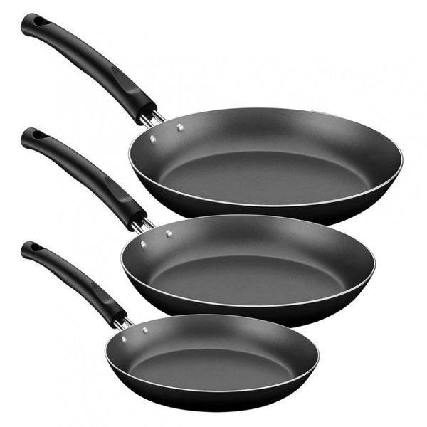 Conjunto Frigideiras Tramontina Revestimento Antiaderente Interno Starflon Max Preto