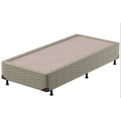 Cama Box de Solteiro Probel Fort Comfort com Pillow Top e Molas Prolastic 72x88x188cm Branco com Bege
