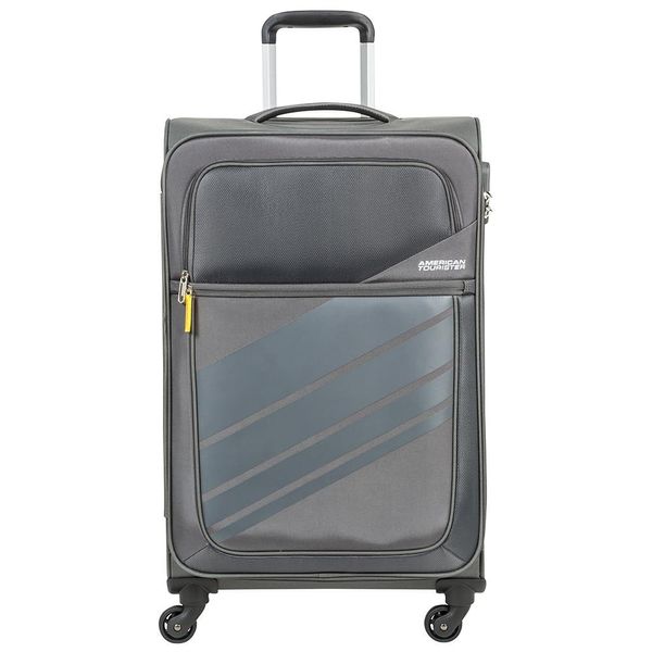 Mala de Viagem Média American Tourister Stirling Light com Rodas Giro 360° em Poliéster By Samsonite Cinza