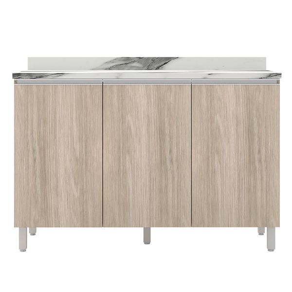 Balcão Triplo Amazonita 3 Portas 1 Prateleira Bartira Thassos Balcão Triplo Amazonita 3 Portas 1 Prateleira Bartira Thassos