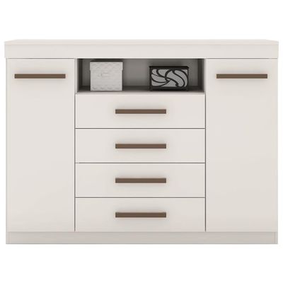 Cômoda Recife com 2 Portas e 4 Gavetas Demóbile Branco