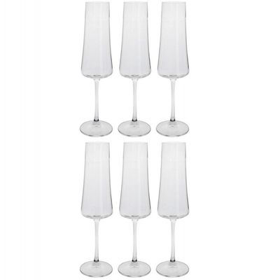 Conjunto de Taças para Champanhe Bohemia Xtra 210ml - 6 Peças Transparente