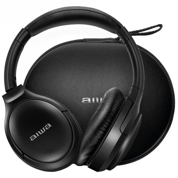 Fone de Ouvido Aiwa AWS-HP-01-B Preto Fone de Ouvido Aiwa AWS-HP-01-B Preto