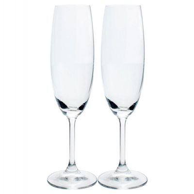 Conjunto de Taças para Champanhe Bohemia Anna 220 ml em Cristal 2 Peças Transparente