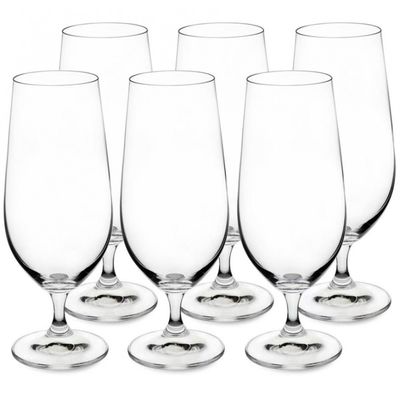 Conjunto de Taças para Cerveja Bohemia Anna 380 ml em Cristal Ecológico 6 Peças Transparente