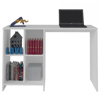 Escrivaninha Artely Matrix com 4 Nichos 110cm de Largura Branco Fosco