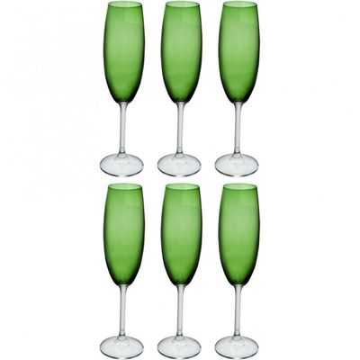 Conjunto de Taças para Champanhe Bohemia 57938 220ml 6 Peças Verde