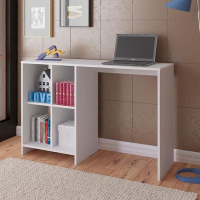 Escrivaninha Artely Matrix com 4 Nichos 110cm de Largura Branco Fosco