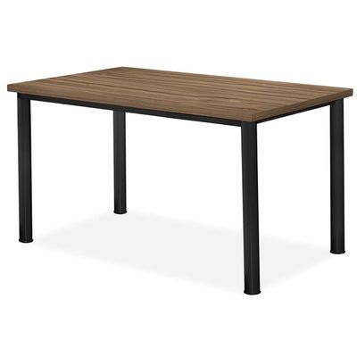 Mesa de Jantar Aço Nobre 0388 Júlia Plus - 135X80 Preto com Marrom