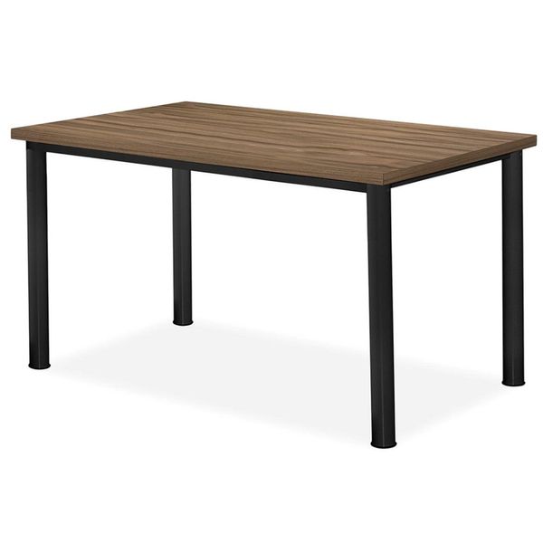 Mesa de Jantar Aço Nobre 0388 Júlia Plus - 135X80 Preto com Marrom