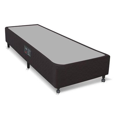 Base Box para Colchão Solteiro Castor Class Hibrido 39x88x188 cm Cinza com Preto