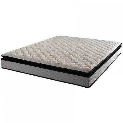 Box de Casal Barreto Lonçarcci Inova com Colchão Hellen Titanium com Espuma D28 e Pillow Top Cinza com Preto