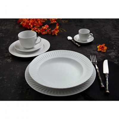 Conjunto de Xícaras para Café Germer Diamante em Porcelana 80 ml 6 Peças Branco