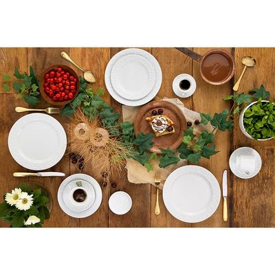 Conjunto de Xícaras para Chá Germer Tassel em Porcelana 240 ml 6 Peças Branco