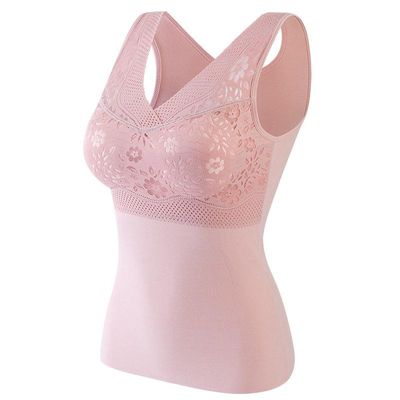 Camiseta Térmica Feminina de Inverno Plus Size 2XL / rosa