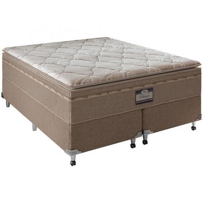 Cama Box Queen Size Potenza Platinum com Molas LFK e Pillow Top 74x158x198cm Portobel n/a