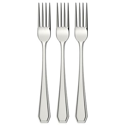 Conjunto de Garfos para Sobremesa Euro Home Lisos 3 Peças Inox