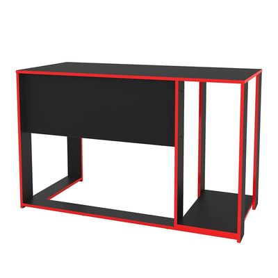 Mesa para Computador Gamer Politorno Singapura 1 Nicho Preto com Vermelho