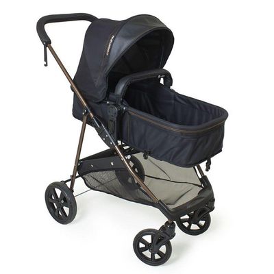 Travel System Galzerano Carrinho De Bebê Napoli Preto Com Cobre