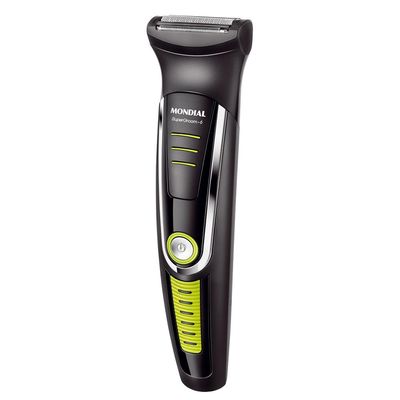 Aparador de Pelos Mondial Super Groom 6 em 1 BG-04 Sem Fio Preto com Verde / Bivolt