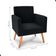 Conjunto Poltronas E Puff Anari Veludo Inca Preto