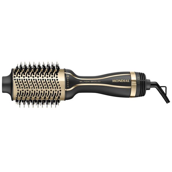 Escova Secadora Mondial Black Gold Argan ES-15 1300W Preto com Dourado / Bivolt