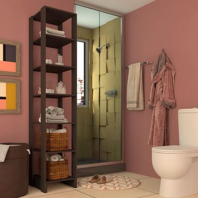 Armário Closet Slim Yes 6 Prateleiras Nova Mobile Grafite