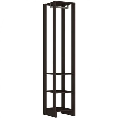 Armário Closet Slim Yes 3 Prateleiras e Cabideiro Nova Mobile Grafite