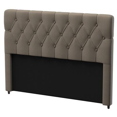 Cabeceira para Cama King Size Probel Califórnia em Tecido Suede Bege
