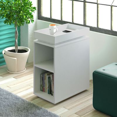 Mesa Lateral Olivia Artely Branco