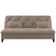 Sofá-Cama 3 Lugares Linoforte Jamile com Encosto Reclinável em Tecido Suede 188cm de largura Areia