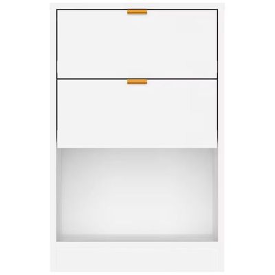Mesa de Cabeceira Bartira Diplomata com 2 Gavetas Branco
