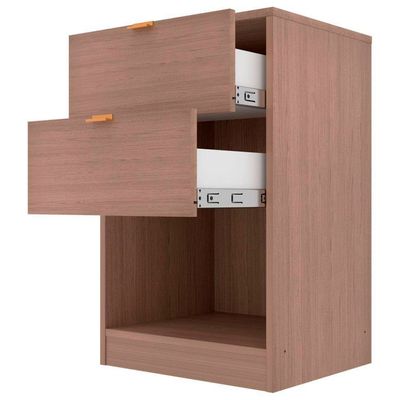 Mesa de Cabeceira Bartira Diplomata com 2 Gavetas Avelã