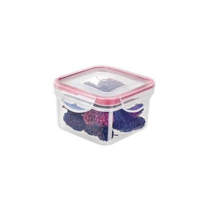Conjunto de Potes Herméticos Euro Home PLA3604-VM em Plástico 5 Peças Vermelho com Transparente