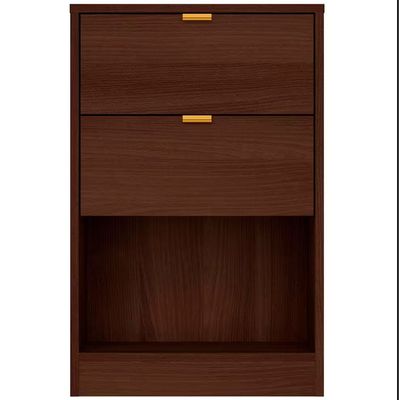 Mesa de Cabeceira Bartira Diplomata com 2 Gavetas Marrom