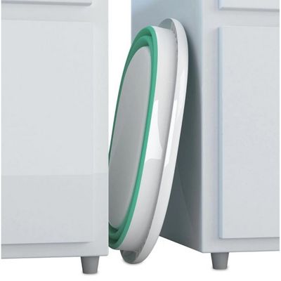Cesto Retrátil para Roupas FlashLimp em Polipropileno - 18 Litros Verde com Branco