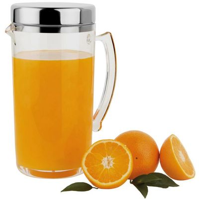 Jarra Forma Vision em Poliestireno e Aço Inox 2 L Inox e Transparente