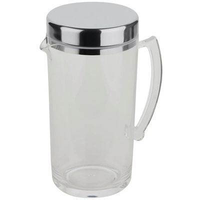 Jarra Forma Vision em Poliestireno e Aço Inox 2 L Inox e Transparente