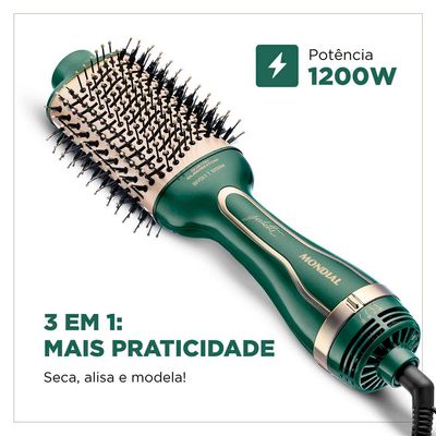 Escova Secadora Mondial Qu4tro Elementos ES-JU-02 1200W Verde / Bivolt