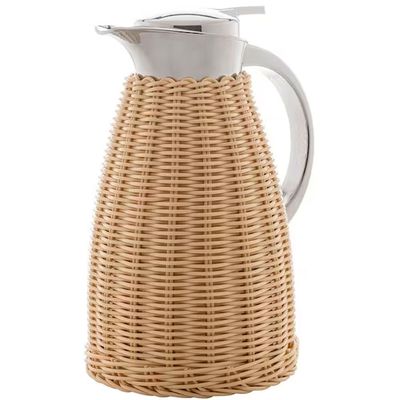 Garrafa Térmica Wolff Tampa Removível com Rattan 1,5L Bege